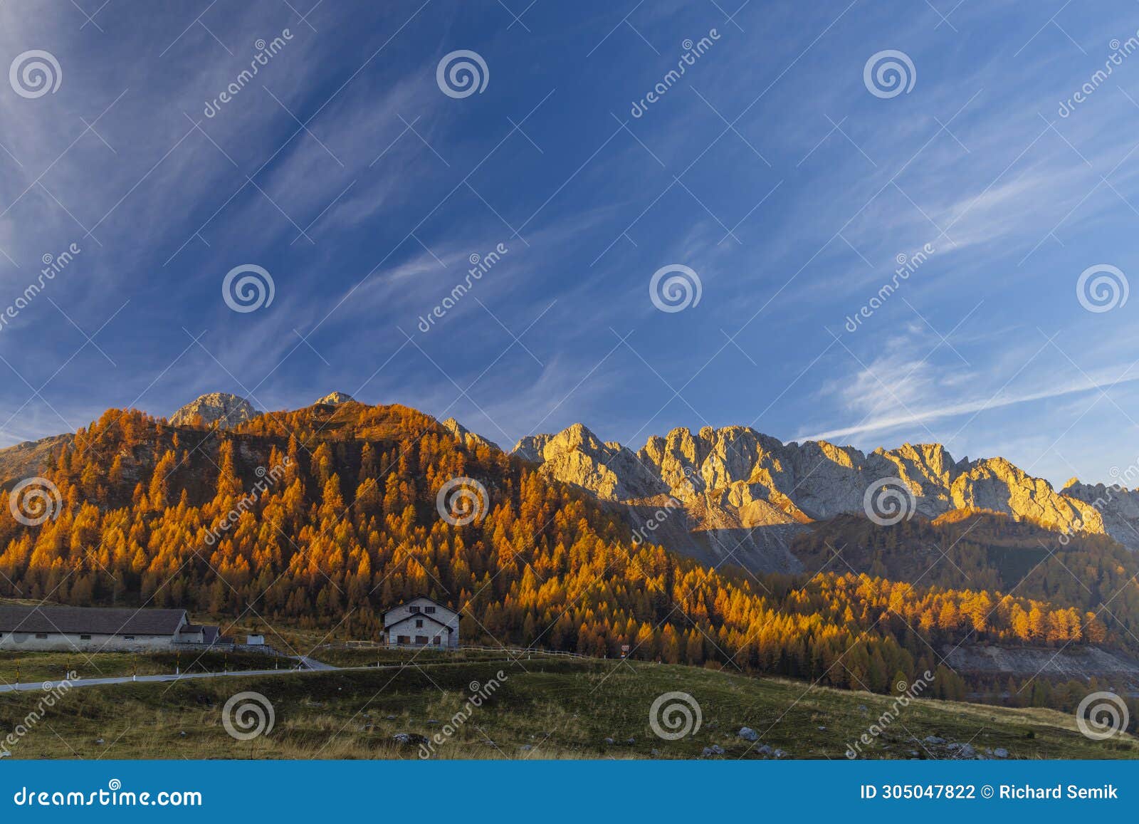 landscape near sella di razzo and sella di rioda pass, carnic alps, friuli-venezia giulia, italy