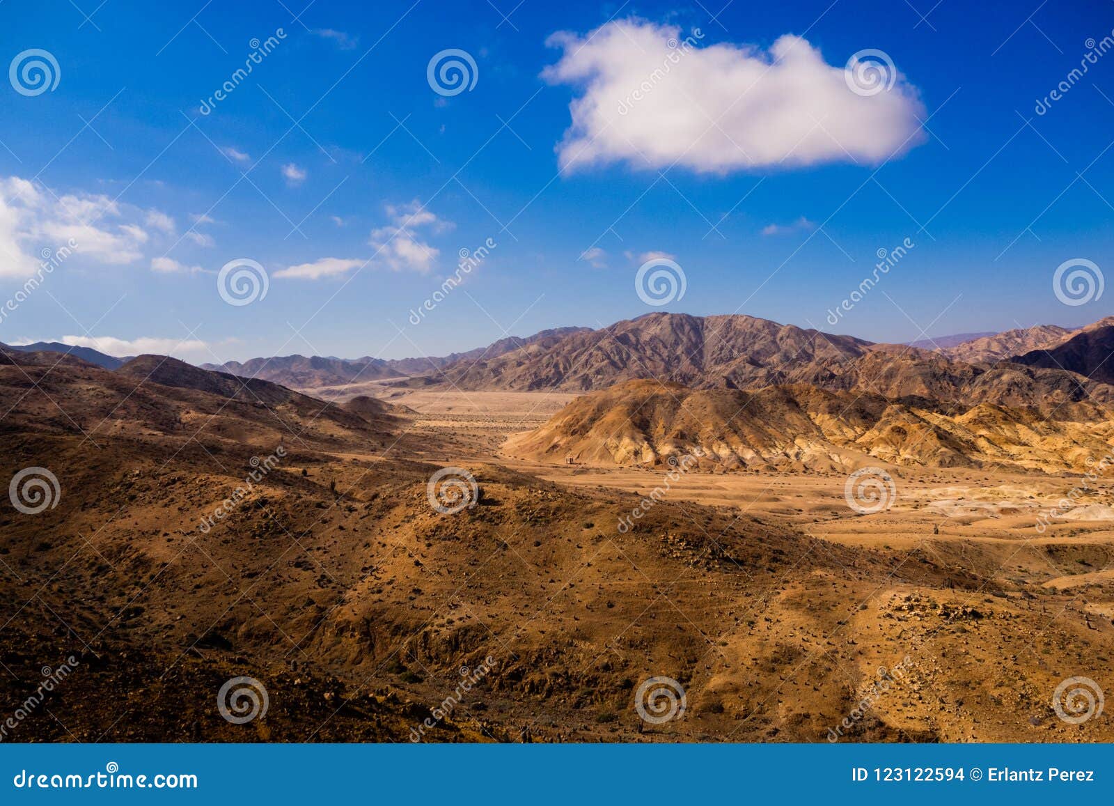 landscape in pan de azucar national park in atacama desert in chile,