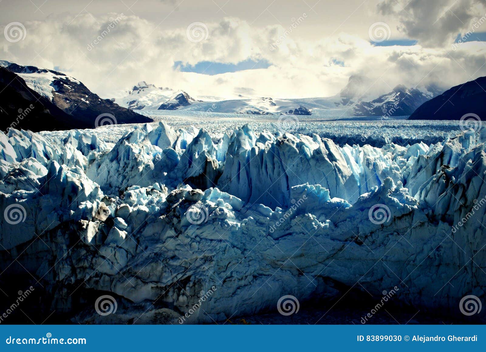 landscape of perito moreno`s glacier