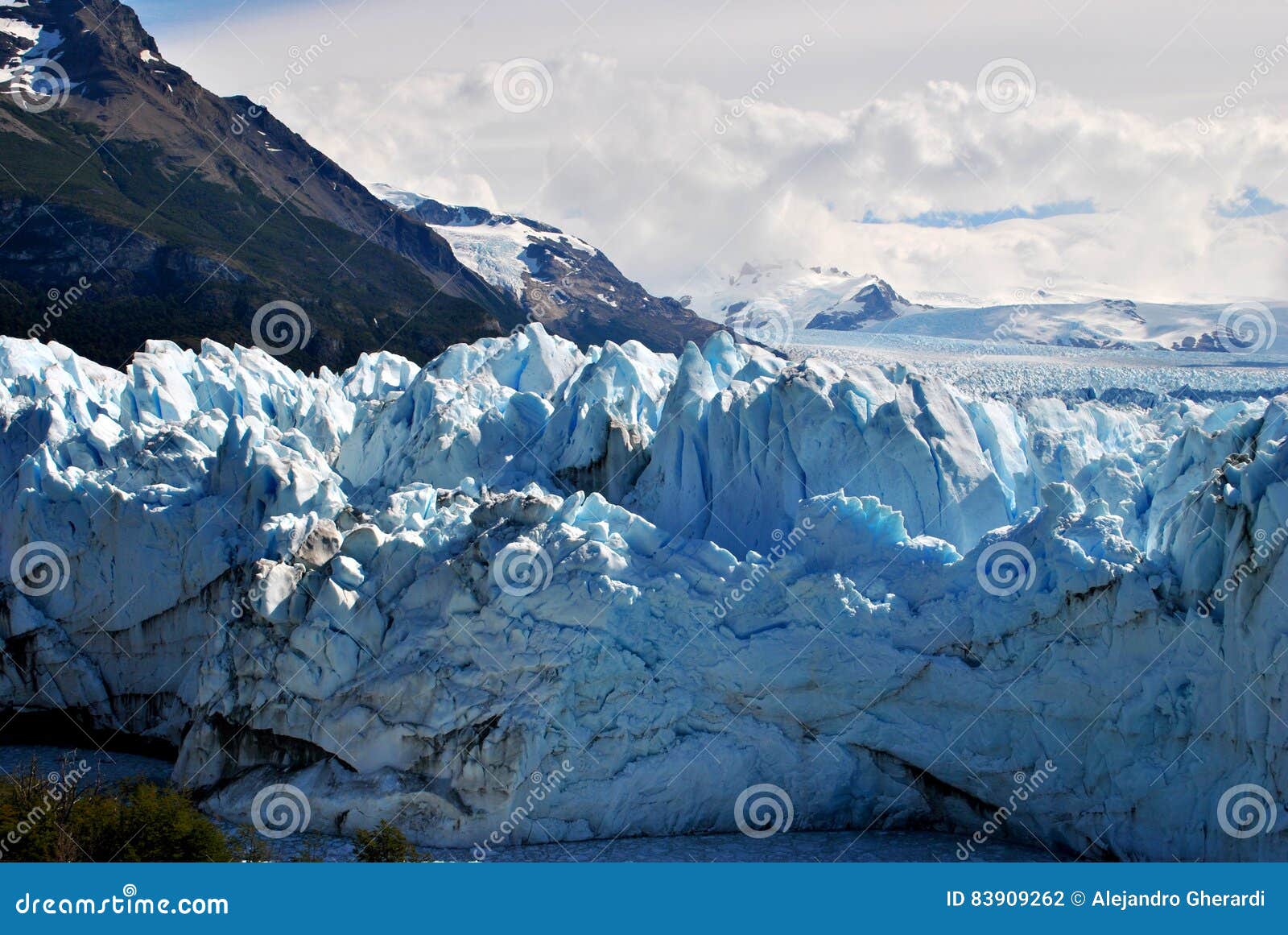 landscape of perito moreno`s glacier