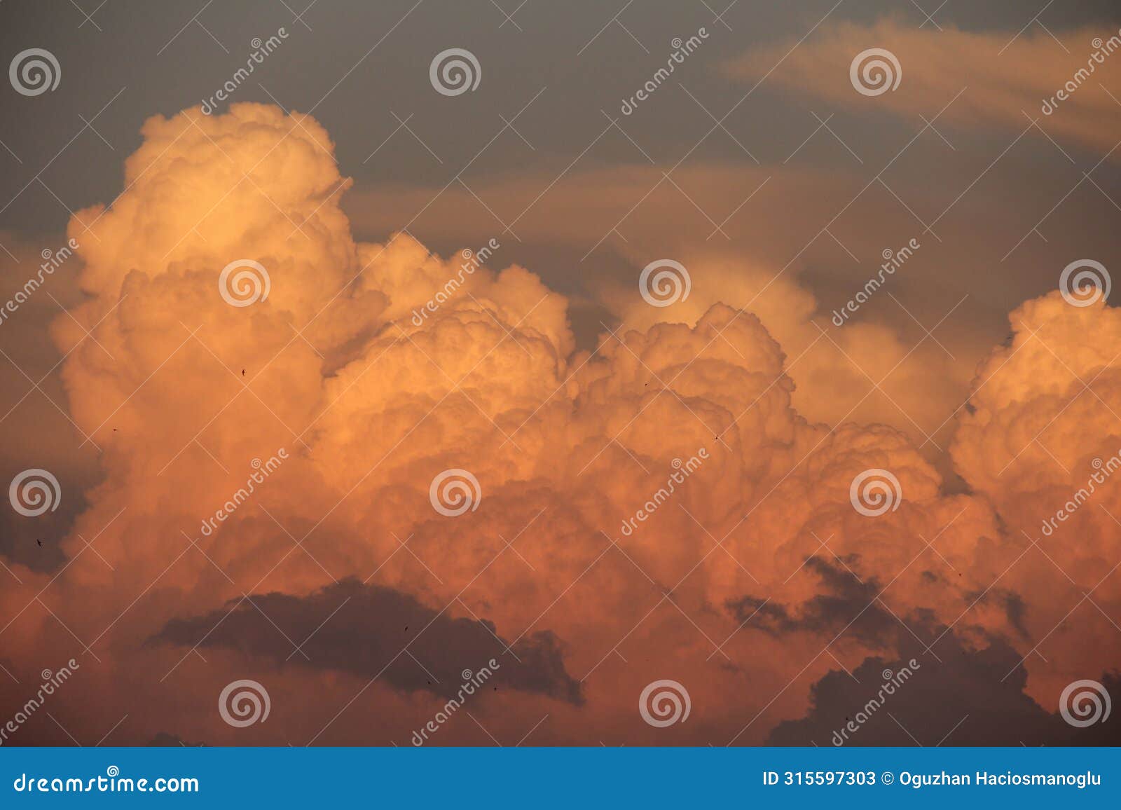 sunset heavily cloudy landscape photo