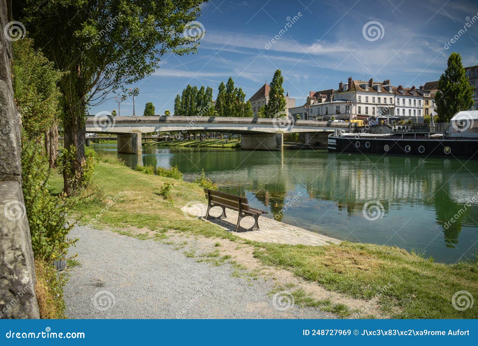 Landscape Photography of the Town of Melun Stock Image - Image of green ...