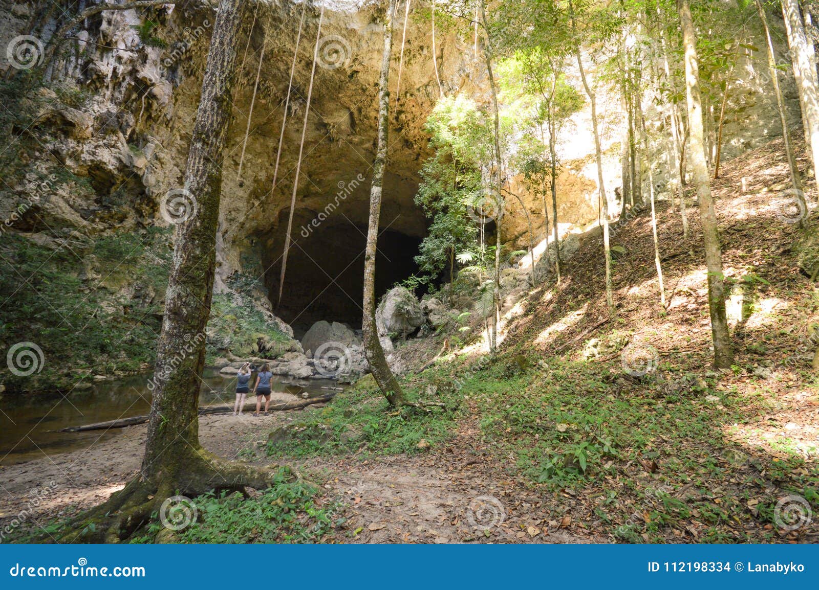 rio frio cave in the mountain pine ridge forest reserve in belize. central america