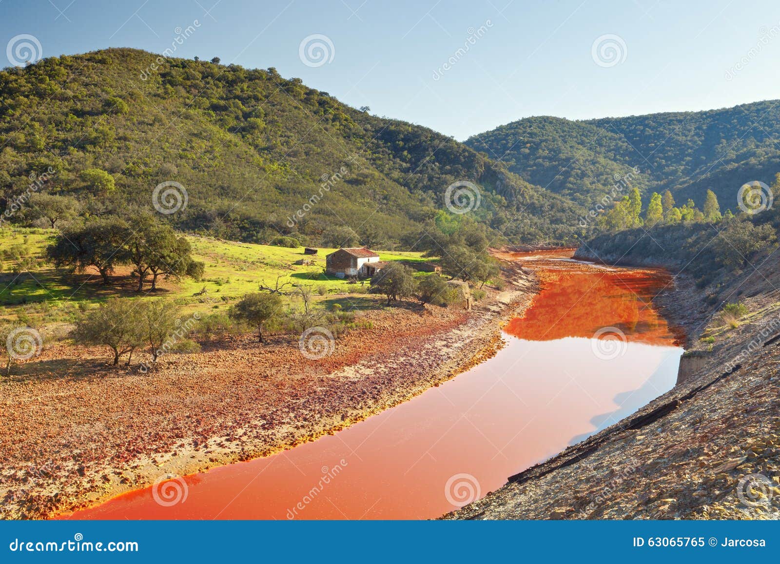 landscape rio tinto, huelva, spain