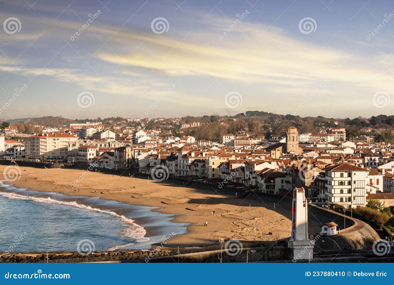 landscape of saint-jean-de-luz and its coastline seen from above