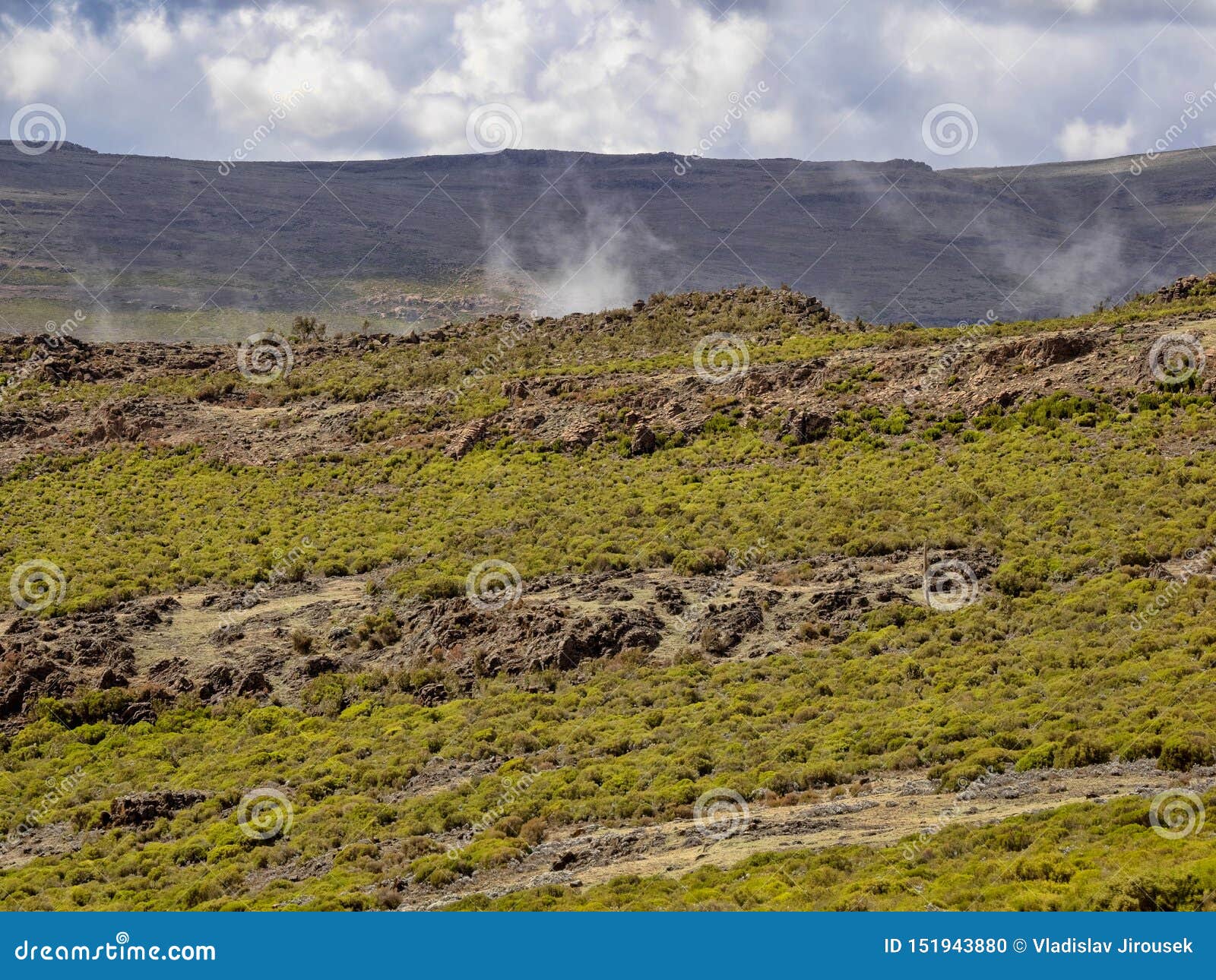 landscape in sanetti plateau, bale national park, ethiopia