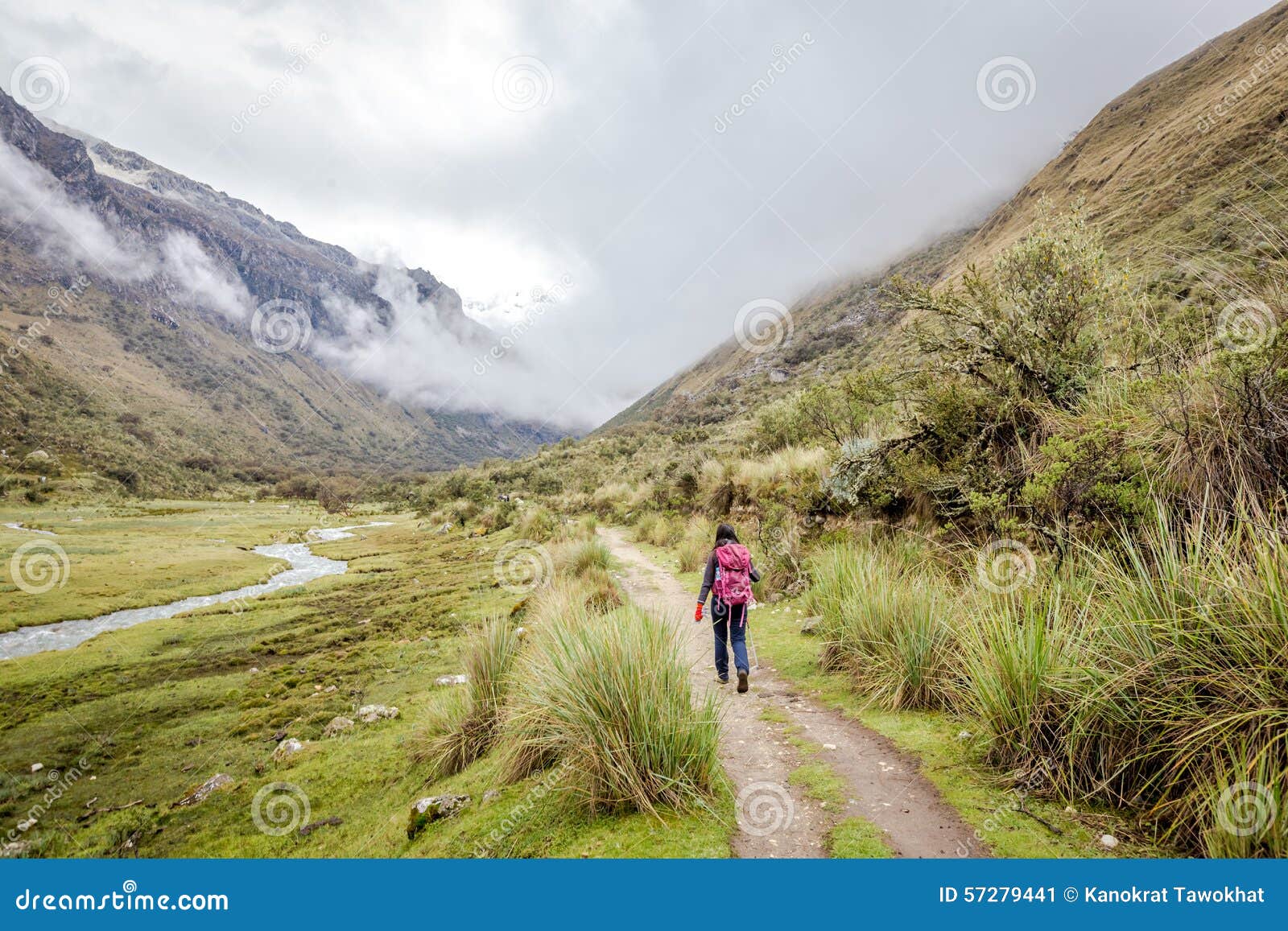 Landscape Of Santa Cruz Trek Cordillera Blanca Peru South America