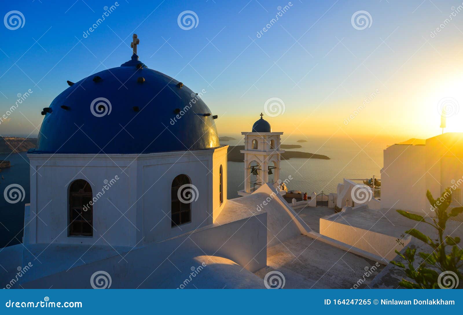 landscape of santorini island, greece
