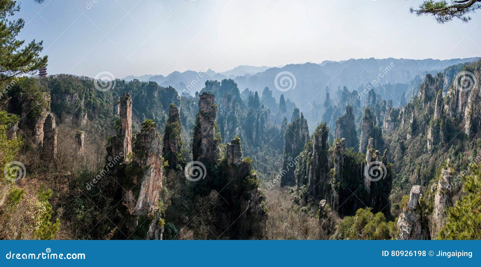 landscape of shendang bay in zhangjiajie national forest park,