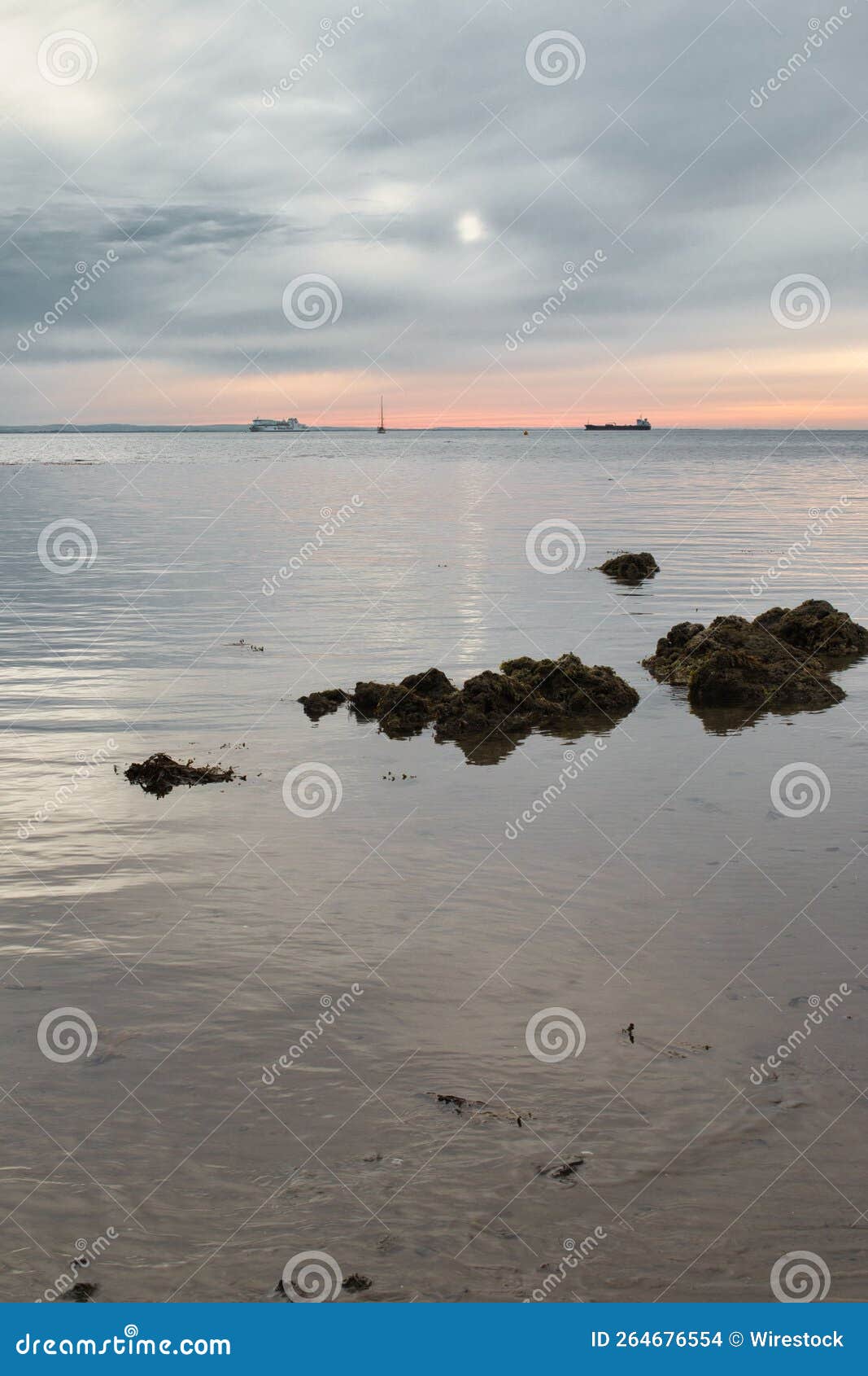 Landscape in St. Helens Beach, Isle of Wight Stock Photo Image of