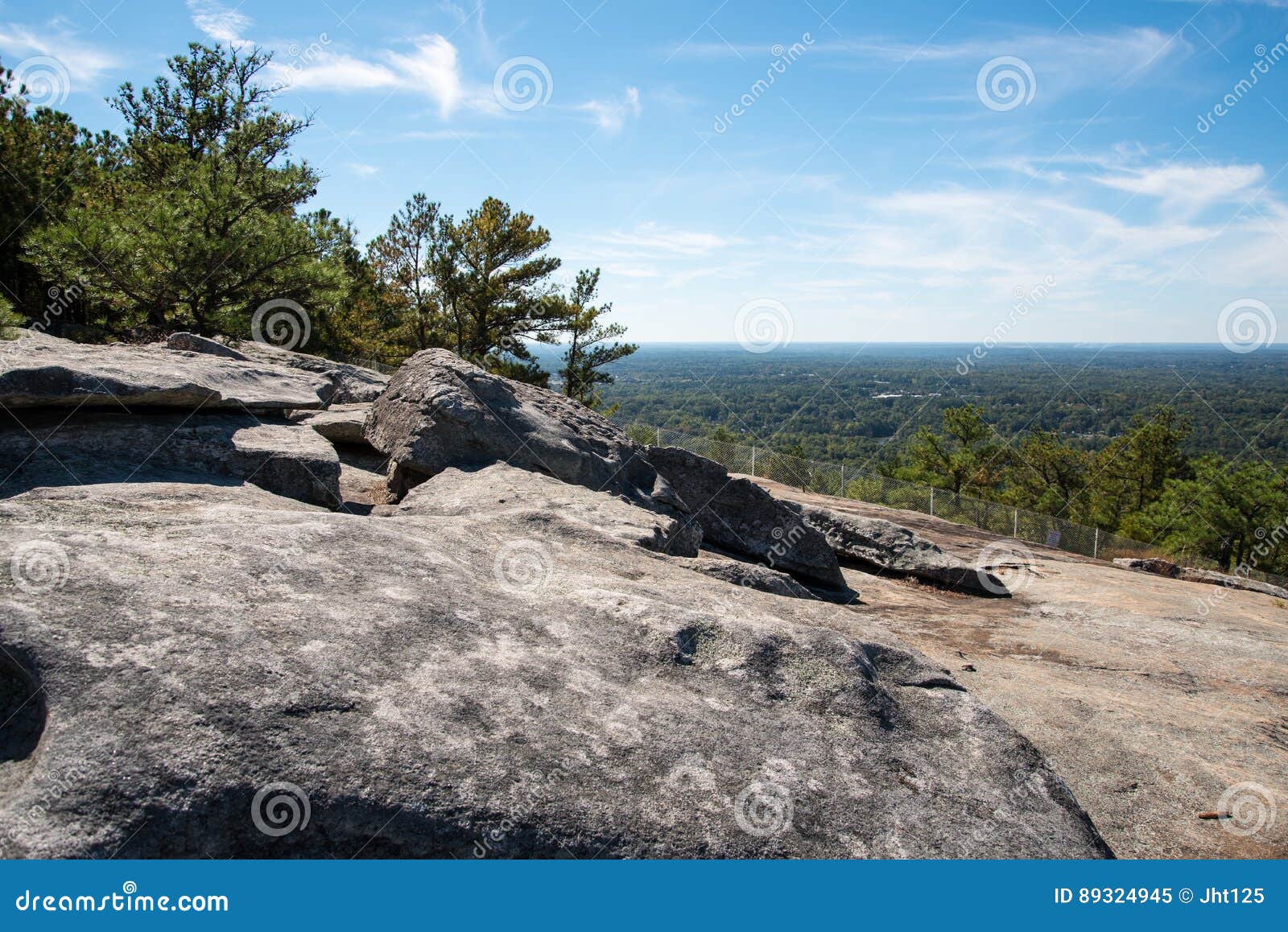 Landscape from Stone Mountain of Georgia Stock Image - Image of