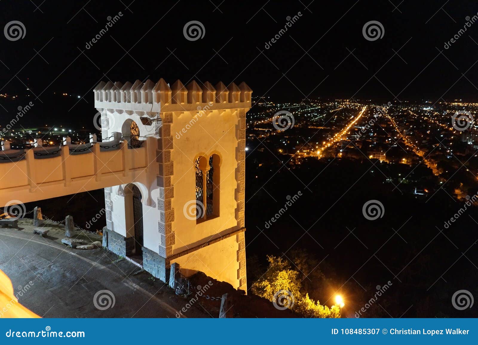 night landscape of tandil city