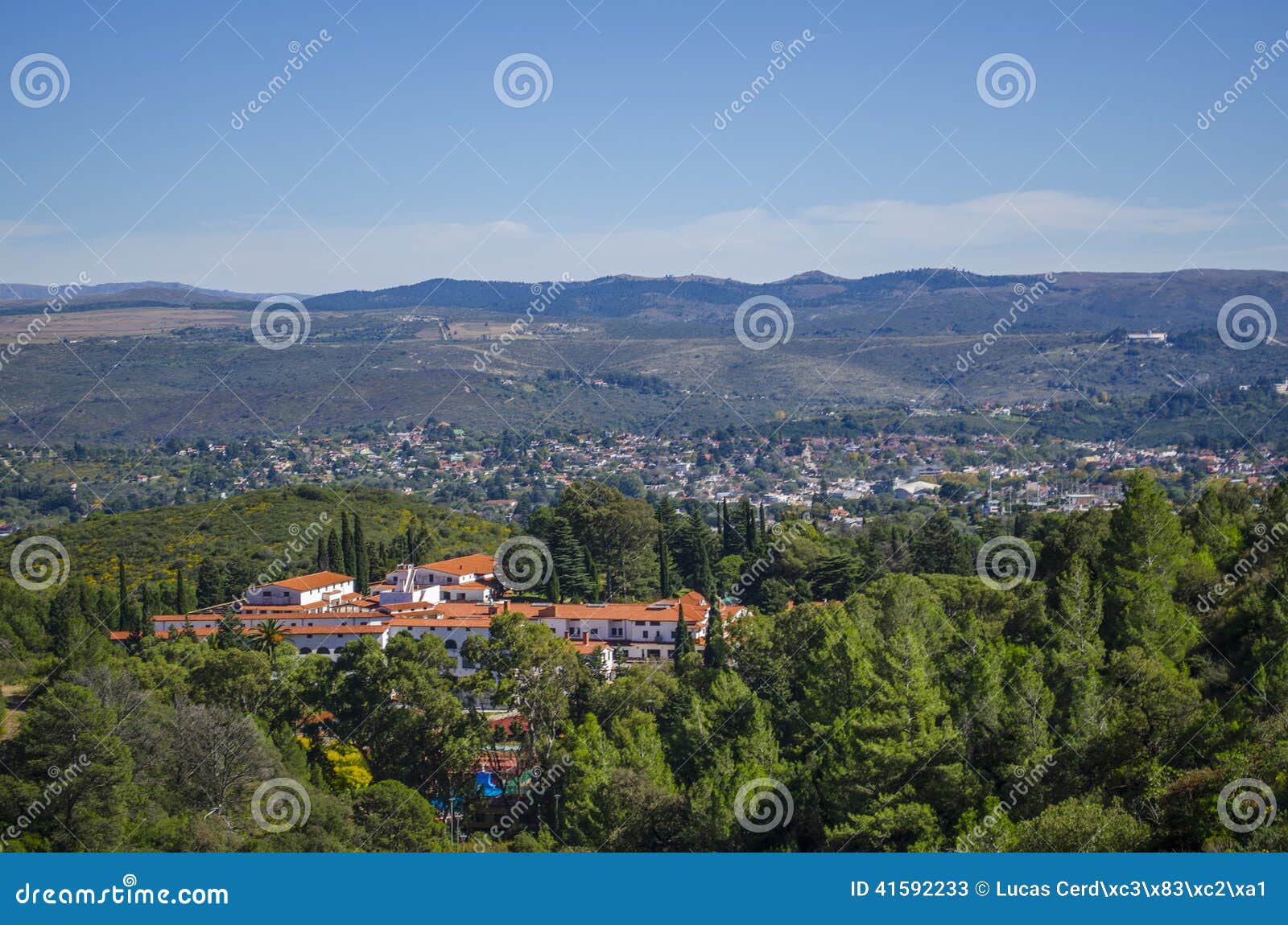 landscape top view of city