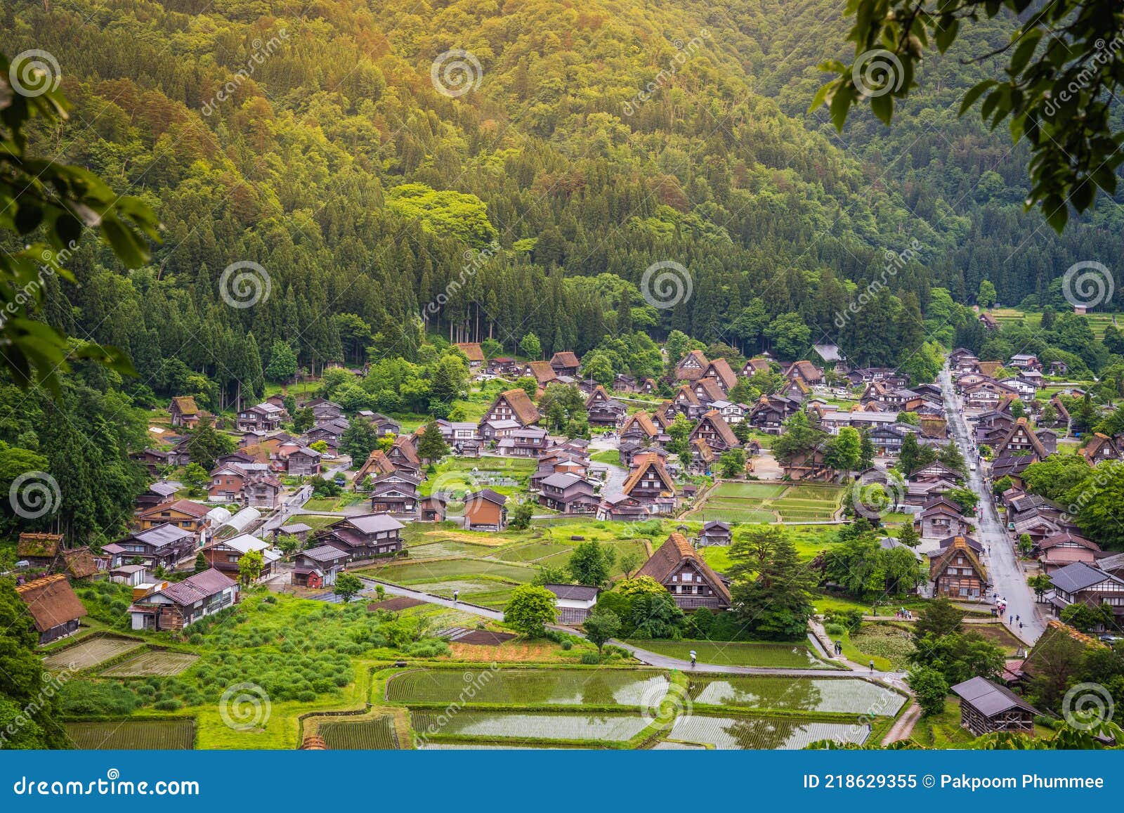 Landscape of Traditional and Historical Japanese Village Shirakawago in