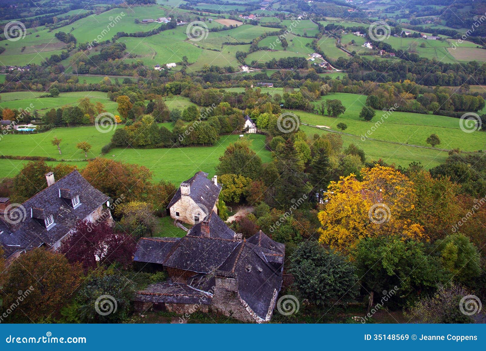 landscape vew from a hilltop.