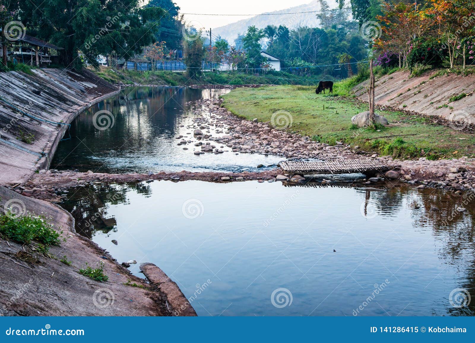 landscape view of mang river in bokuai district