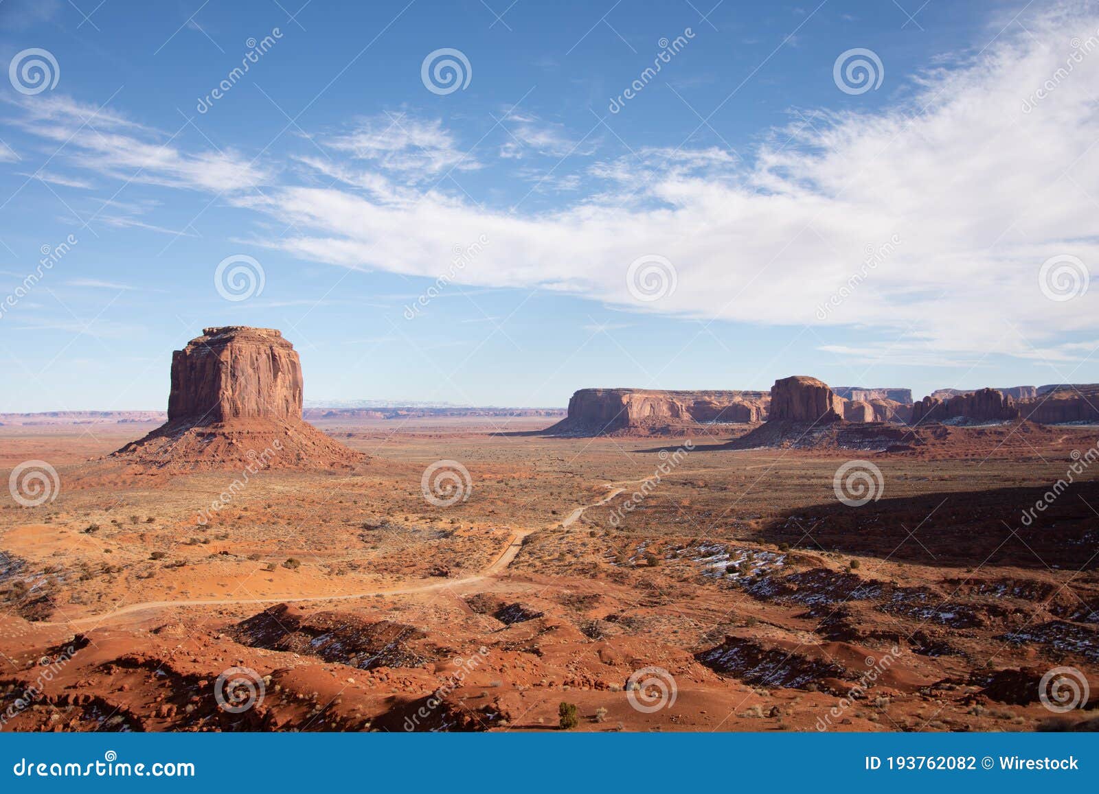 landscape view of the rock formations in oljato-monument valley in arizona, the usa