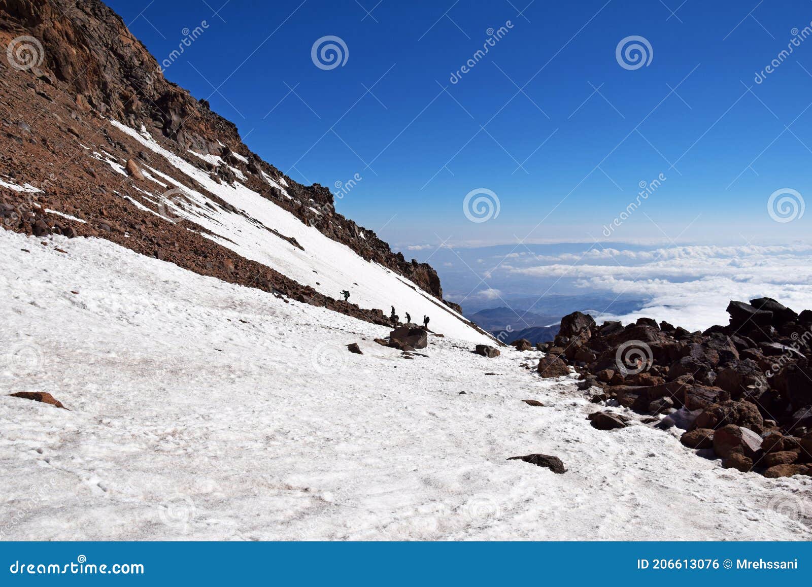 the landscape view from top of mount sabalan volcano , iran