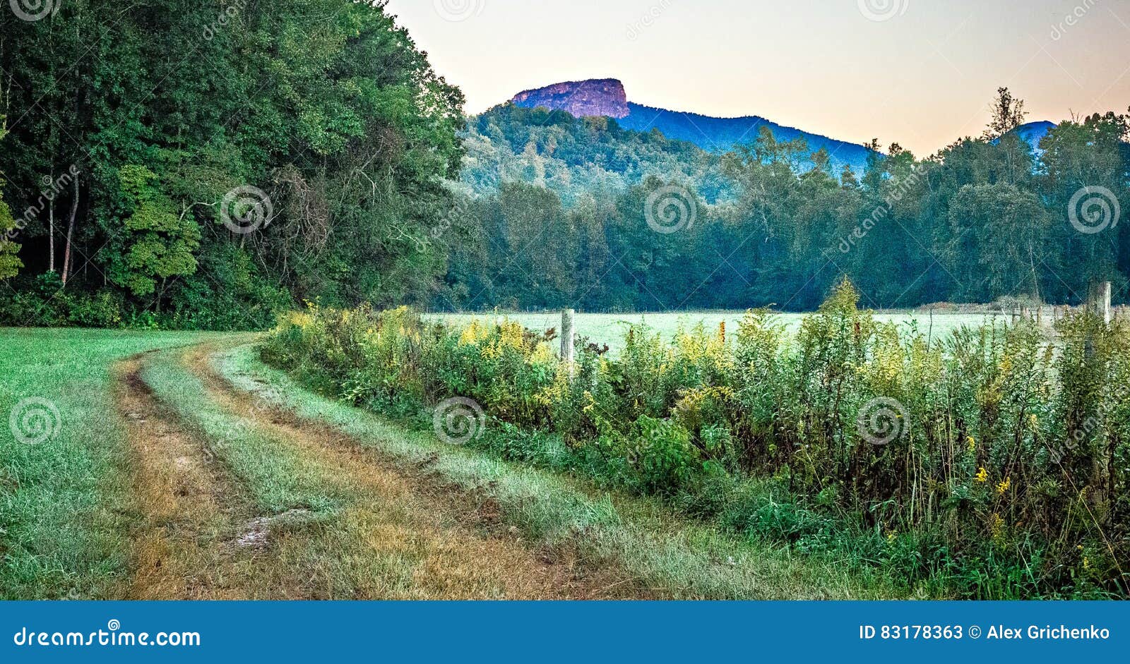 Landscape Views on Top of Table Rock Mountain Nc Stock Image Image of