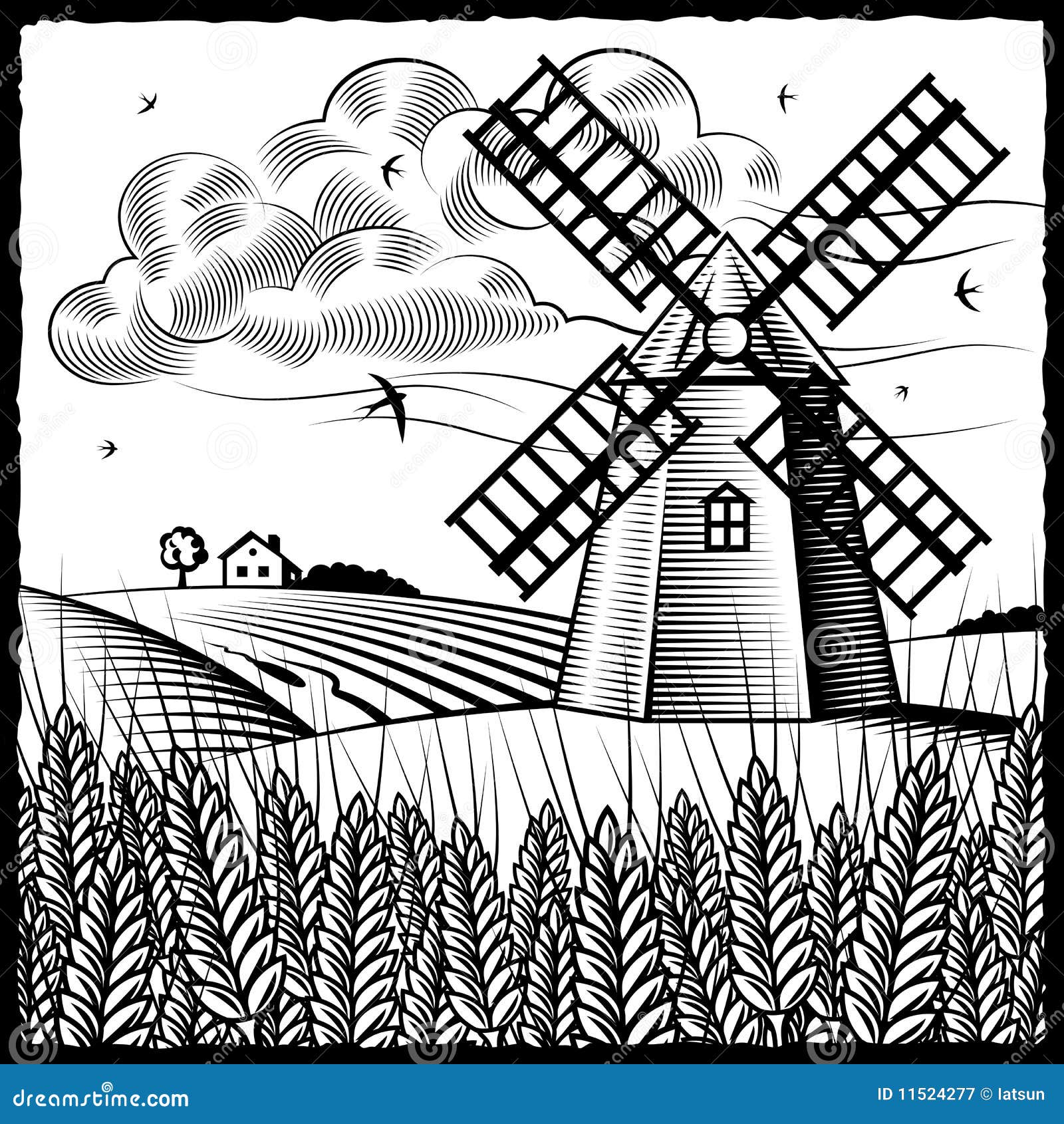 free black and white landscape clipart - photo #27