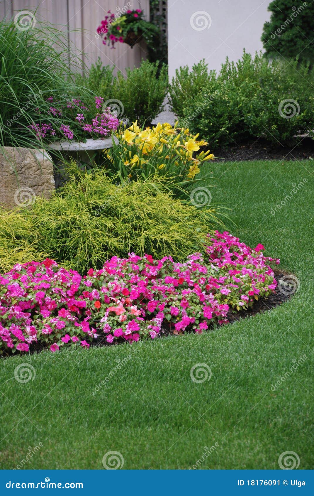 landscaped flower garden