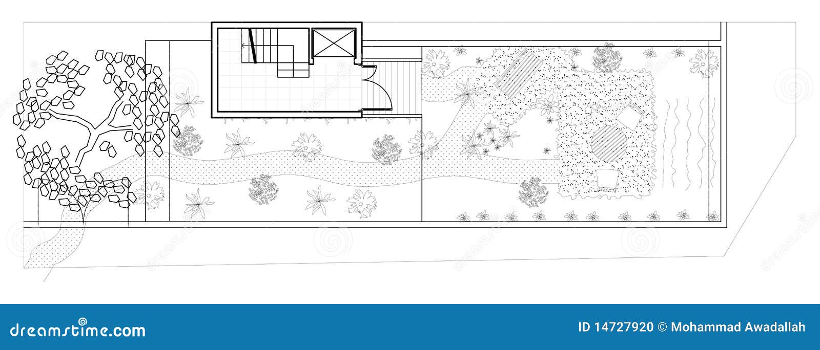 landscaped garden plan