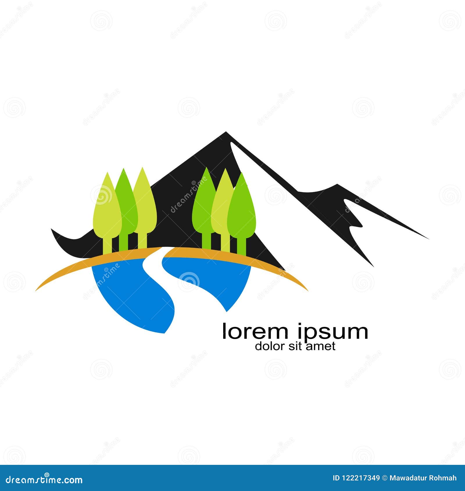 Landscapes Logo Design Nature Stock Vector Illustration Of Green Element 122217349