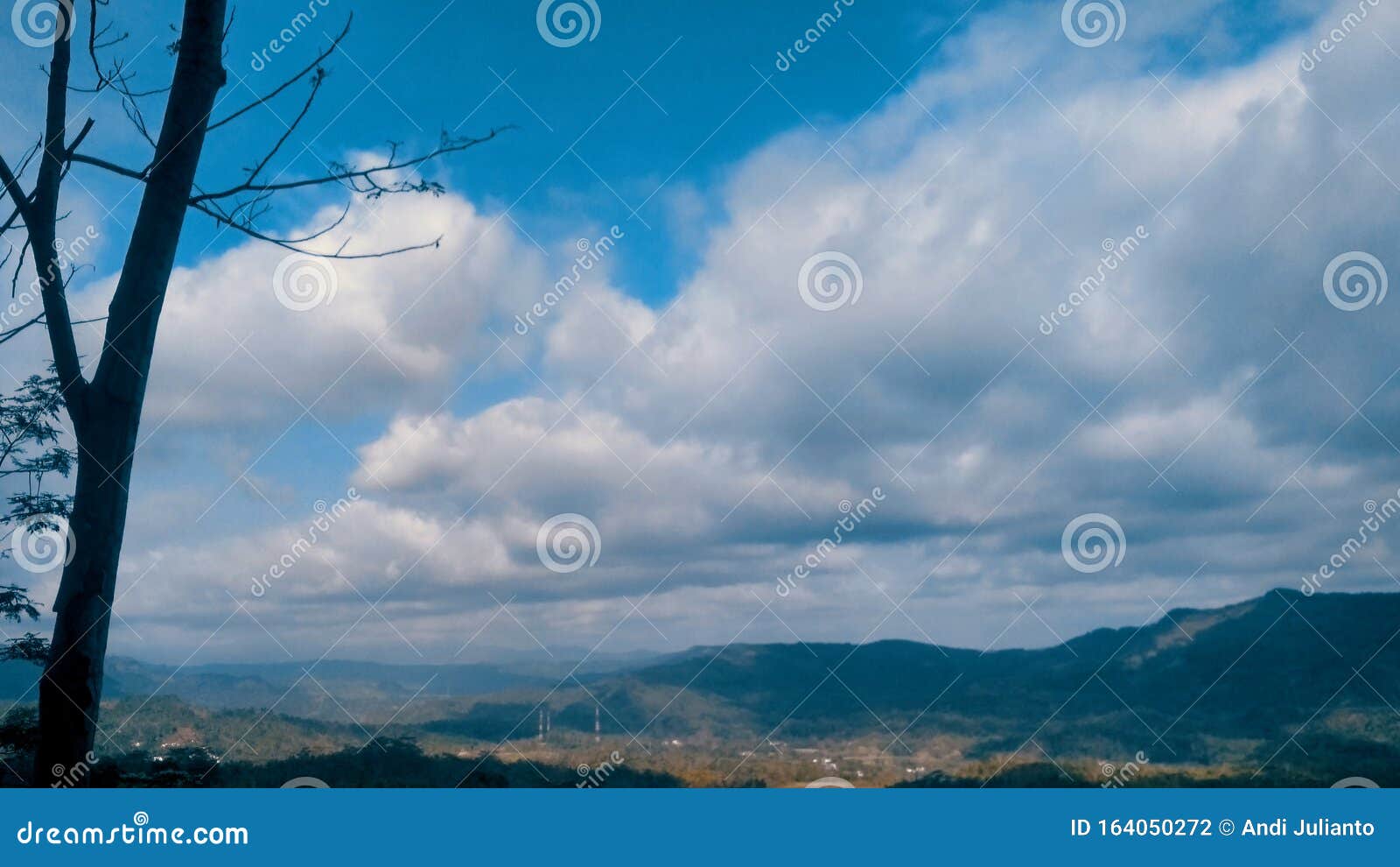 landscapes nature with blue sky and clouds.not in focus