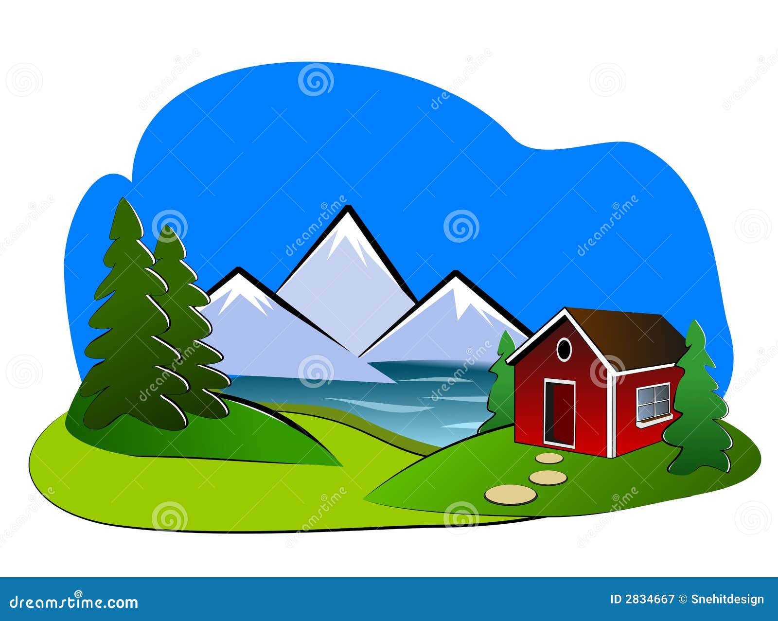 Landschaft Clipart Stock Abbildung Illustration Von Clipart