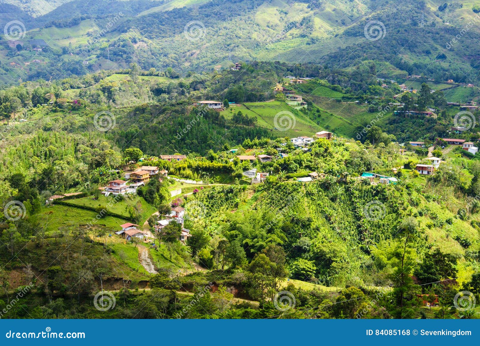 Landschaft Von Guatape Kolumbien Stockfoto Bild Von Kolumbien Guatape