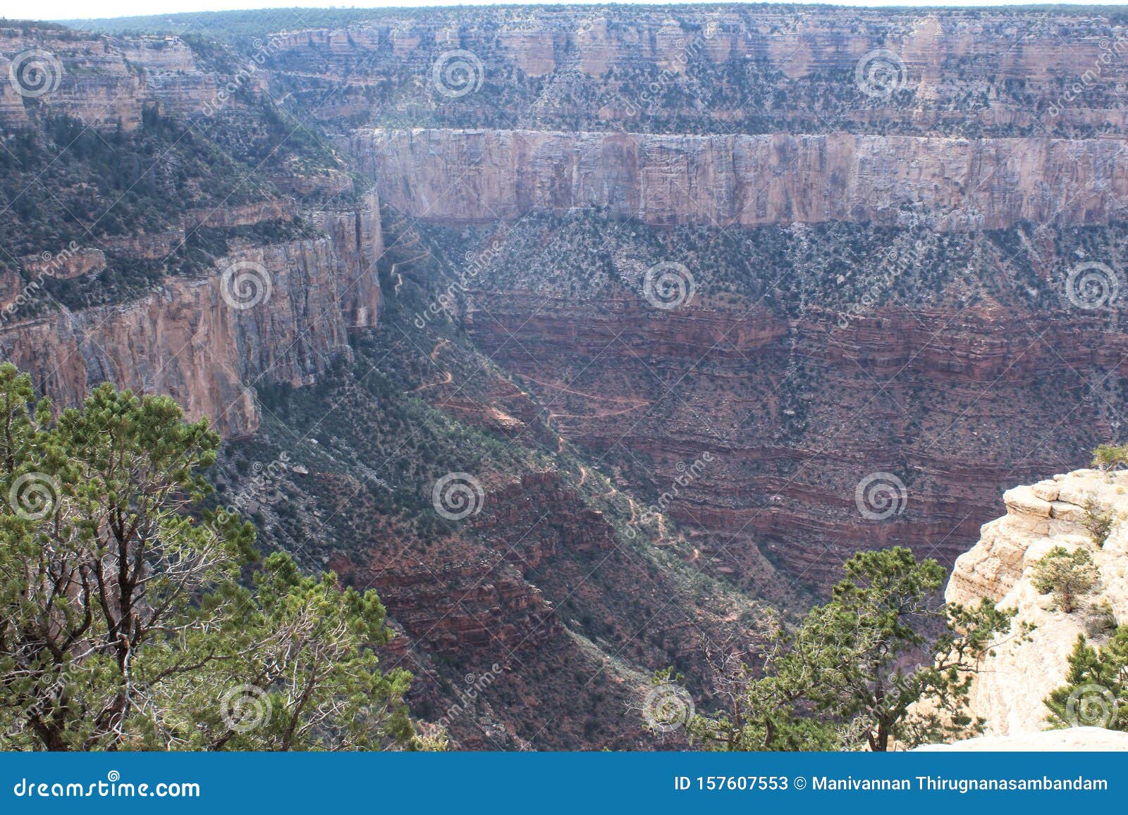 Landschapsweergave Van Canyon, Grand Canyon National Park, Arizona ...