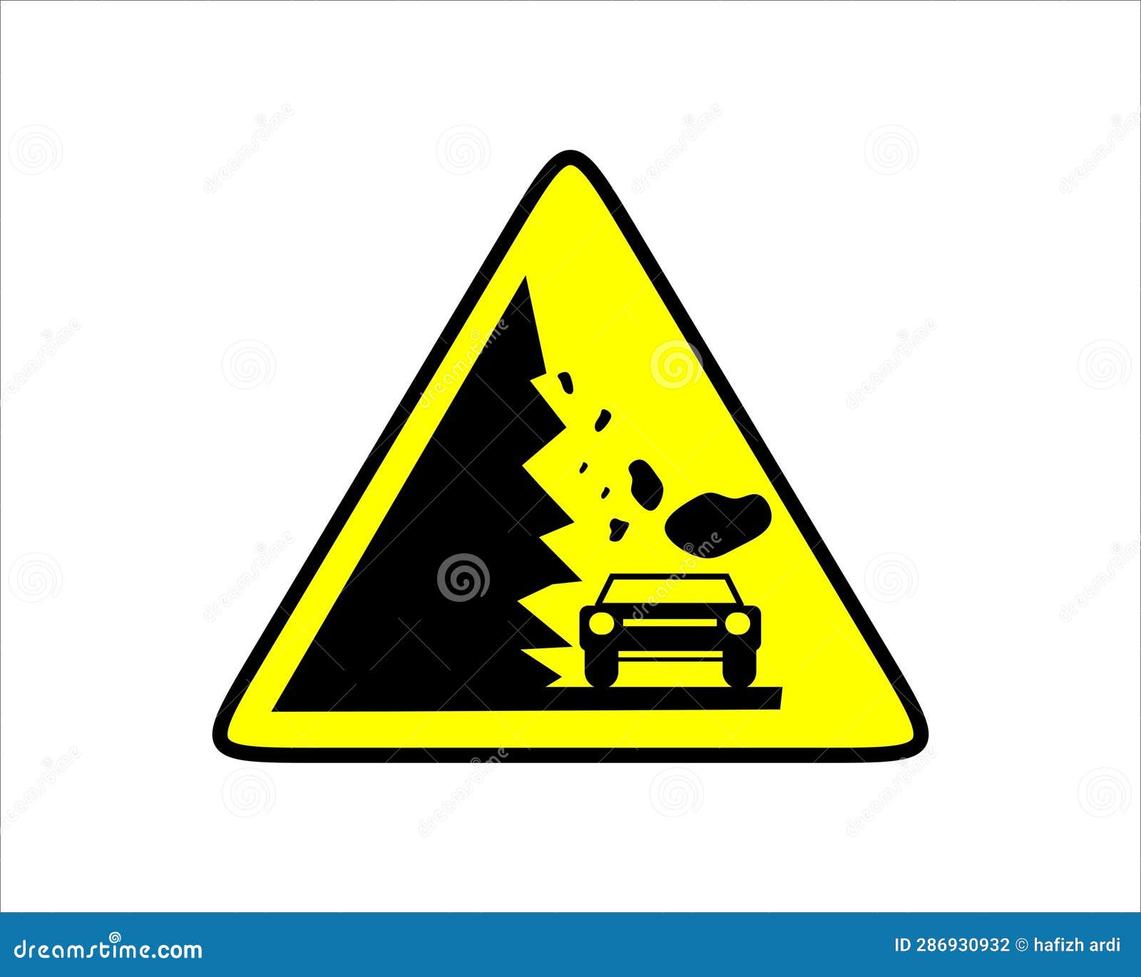 landslide prone area sign  