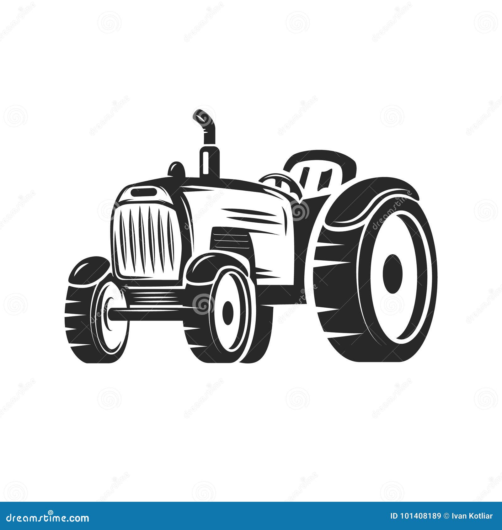 Landwirt-Traktor Gestaltungselement Für Aufkleber, Emblem, Zeichen, Ausweis  Vektor Abbildung - Illustration von zeichen, landwirtschaft: 101408189