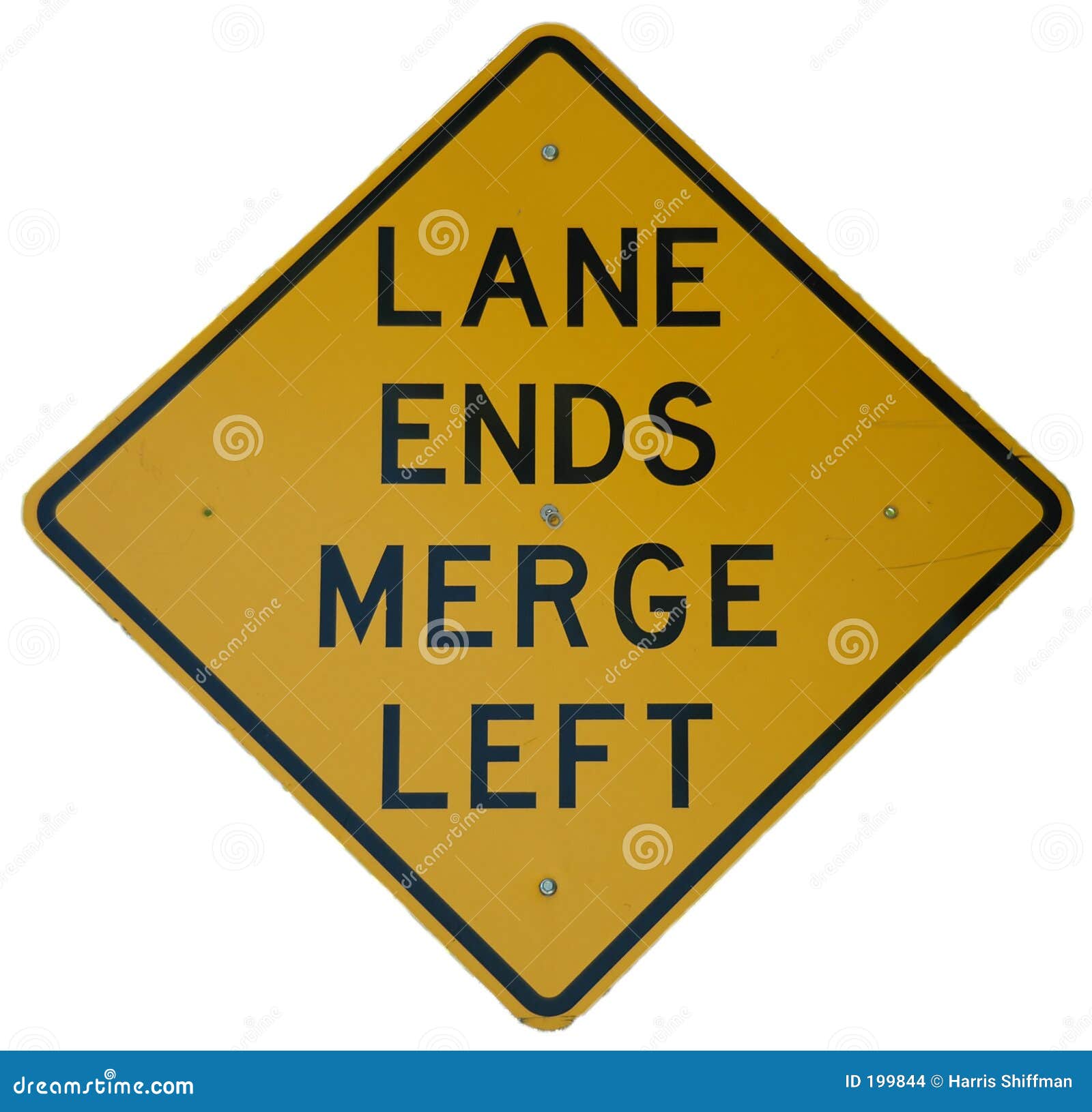 lane ends merge left