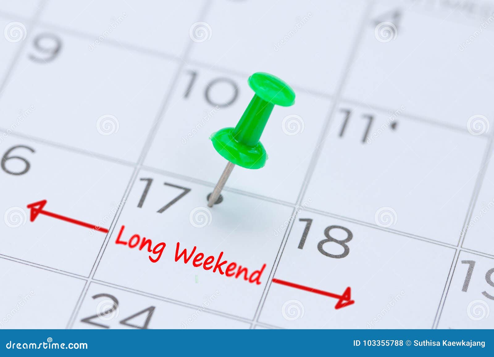 Lang Die Weekend Op Een Kalender Met Een Groene Aan Remi Wordt Geschreven Stock Foto - Image of agenda, achtergrond: 103355788