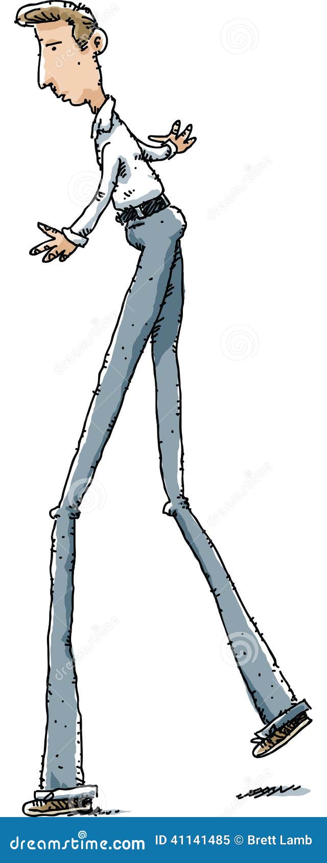 Oberkörper mann kurzer lange beine Lange arme