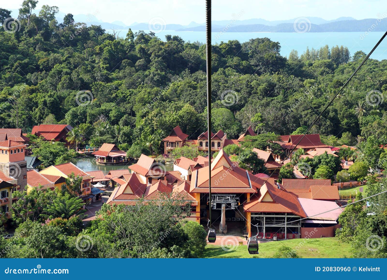 Langkawi Cable Car Station stock photo. Image of horizontal 20830960