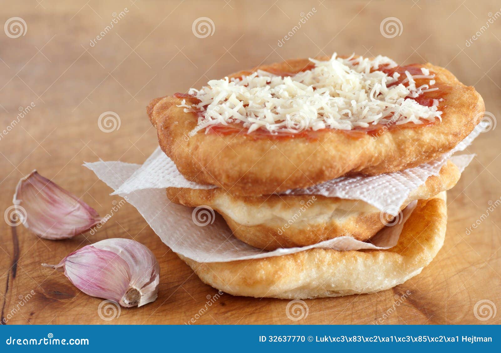 Langos bread stock photo. Image of unhealthy, lunch, loaf - 32637770