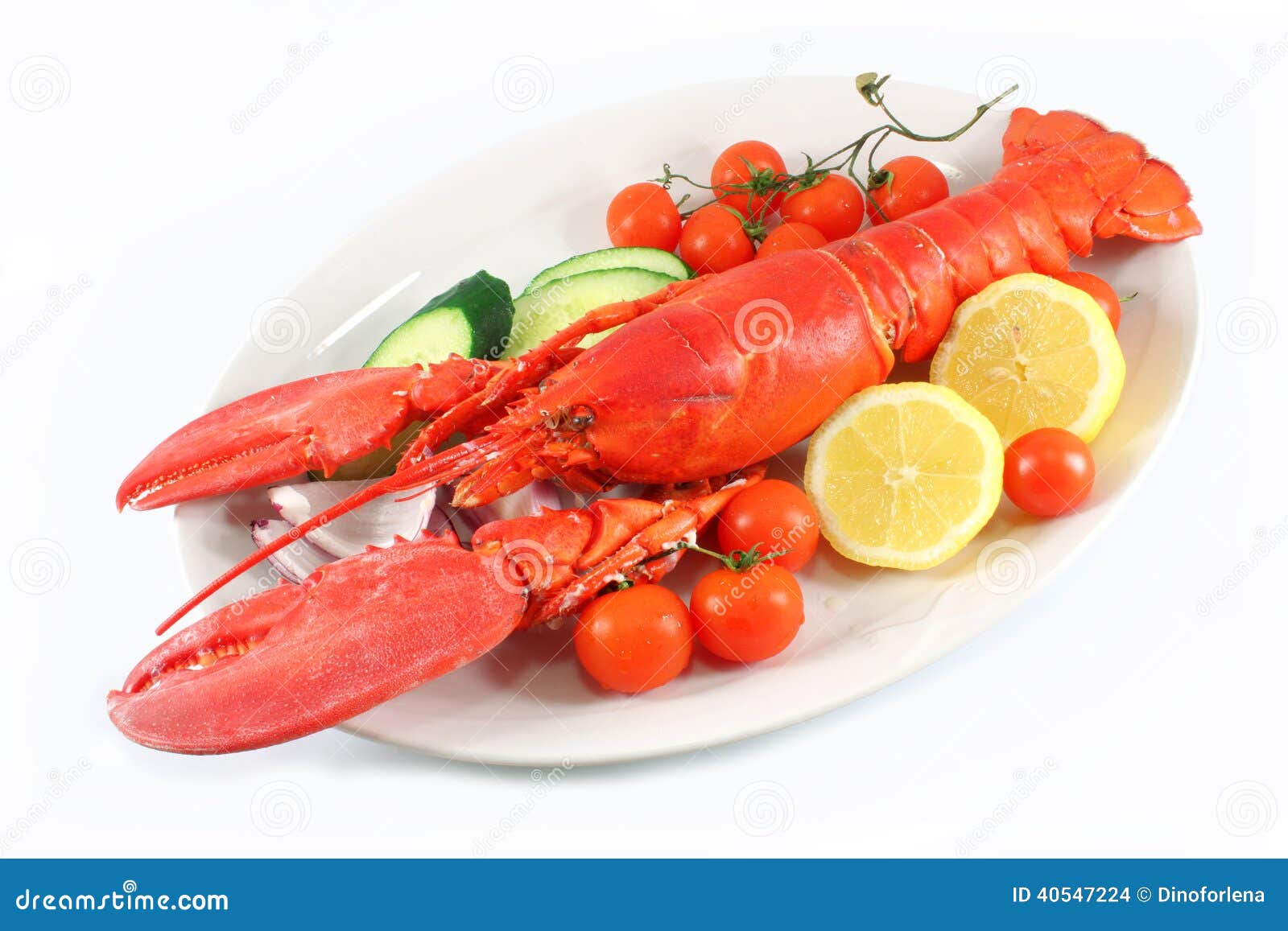 Langosta cocinada foto de archivo. Imagen de rojo, filete 40547224