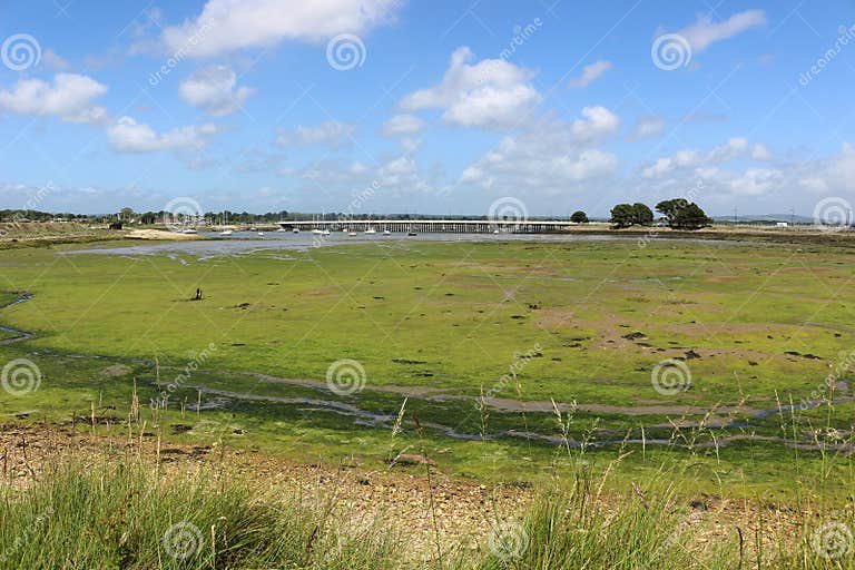 Langstone Harbour View Towards the Bridge Stock Image - Image of ...