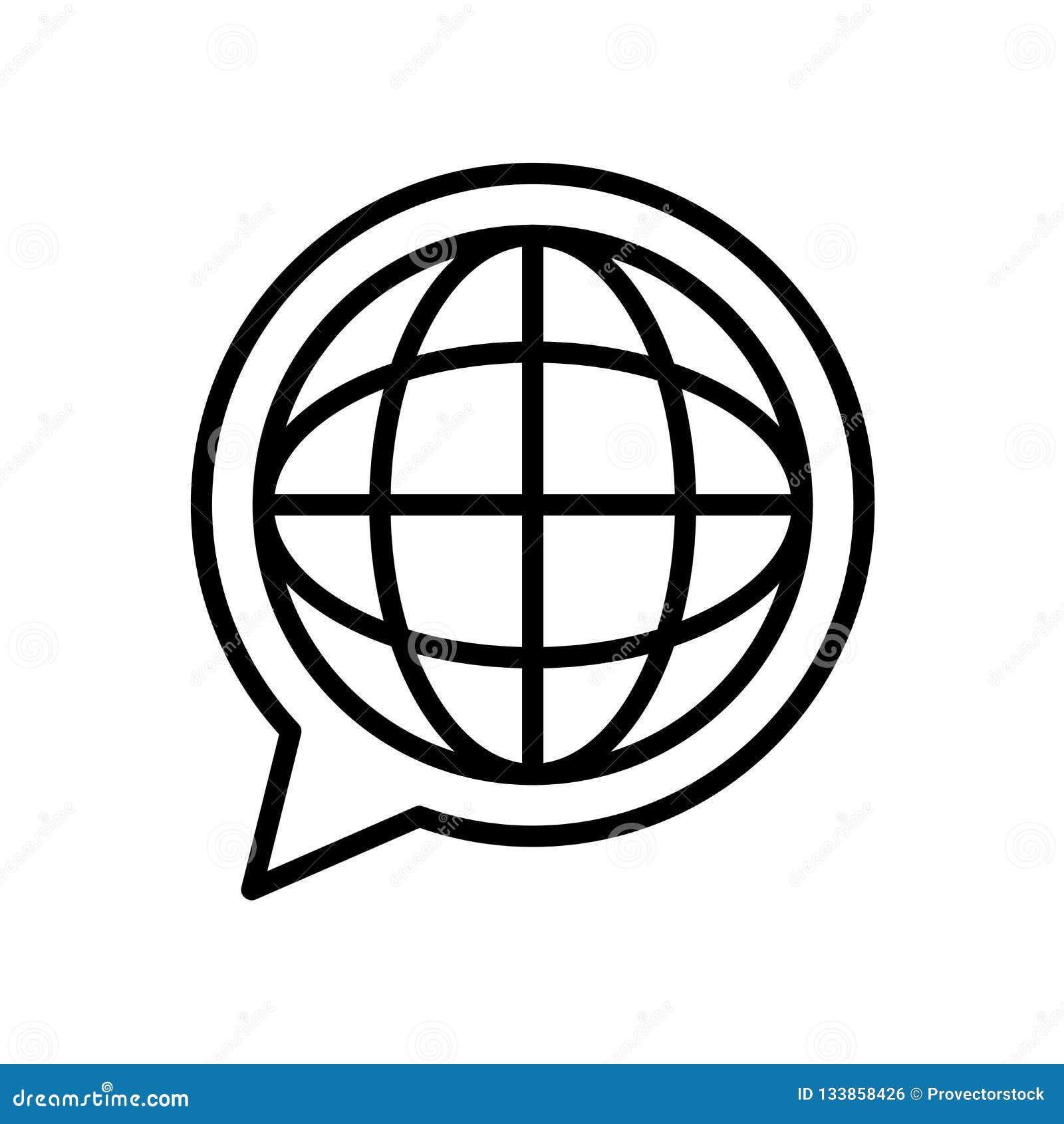 Language Icon Isolated On White Background Stock Vector