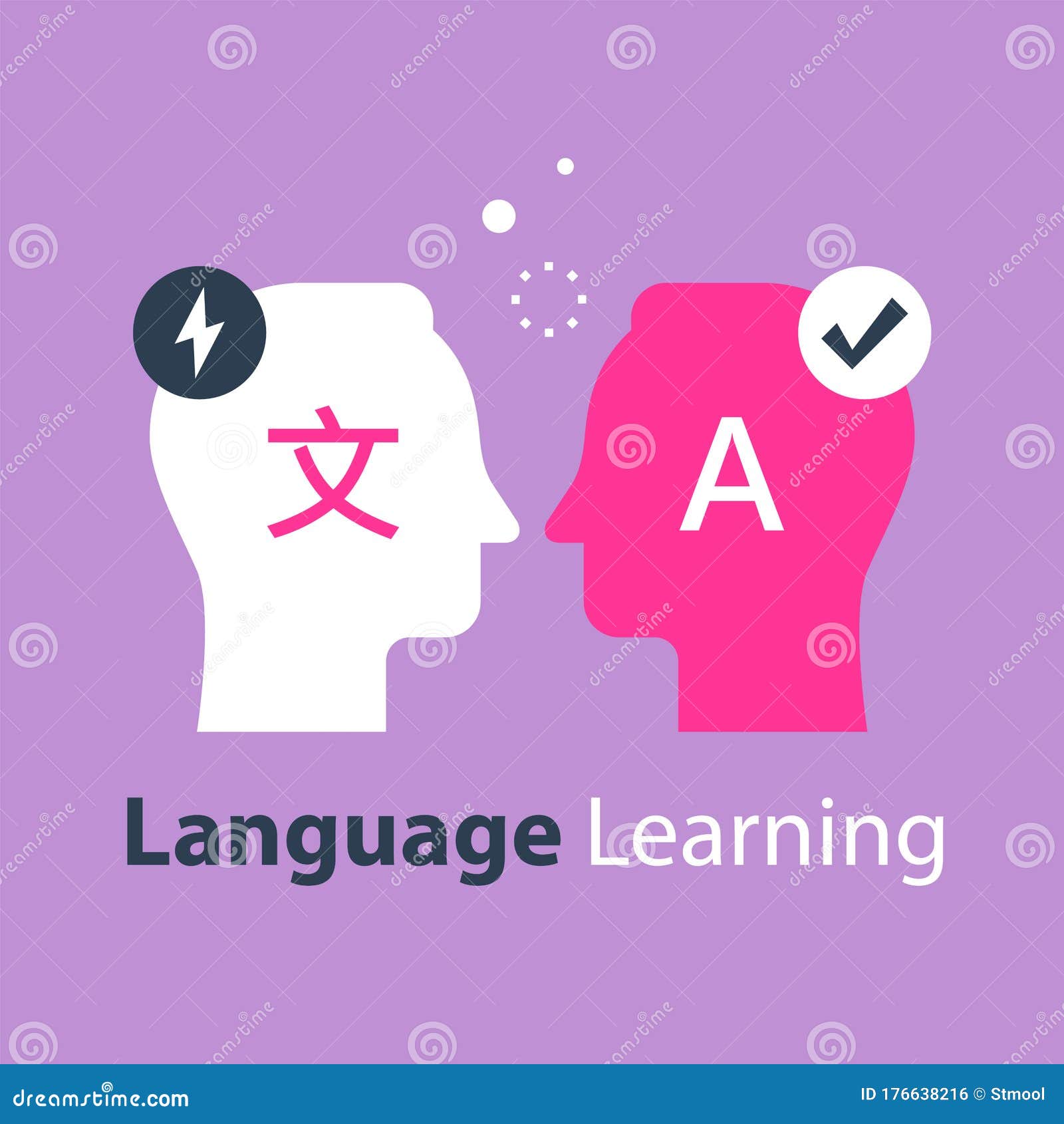 language learning, translate concept, international communication, linguistics coarse
