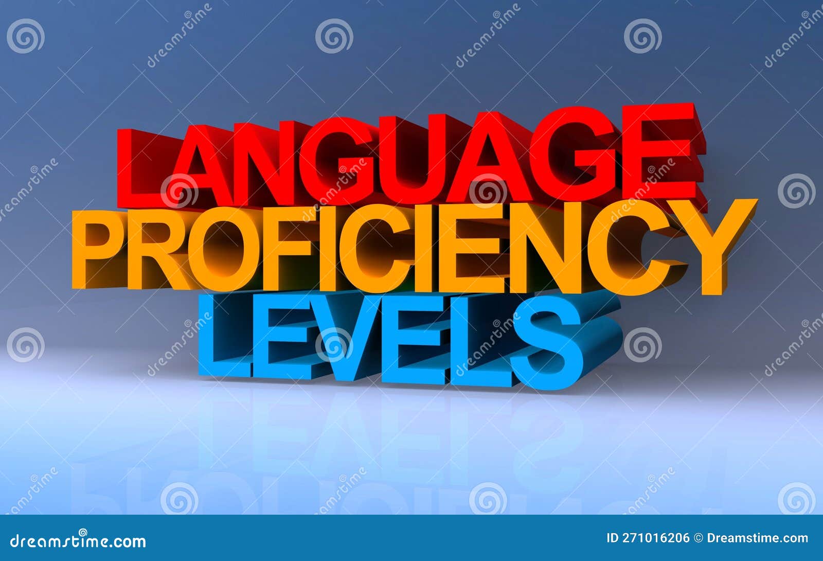 language proficiency levels on blue