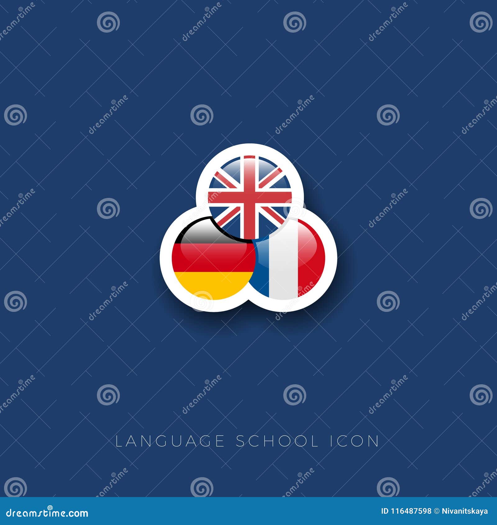 Download Language School Icon. Different Flags Button. Web Icon ...