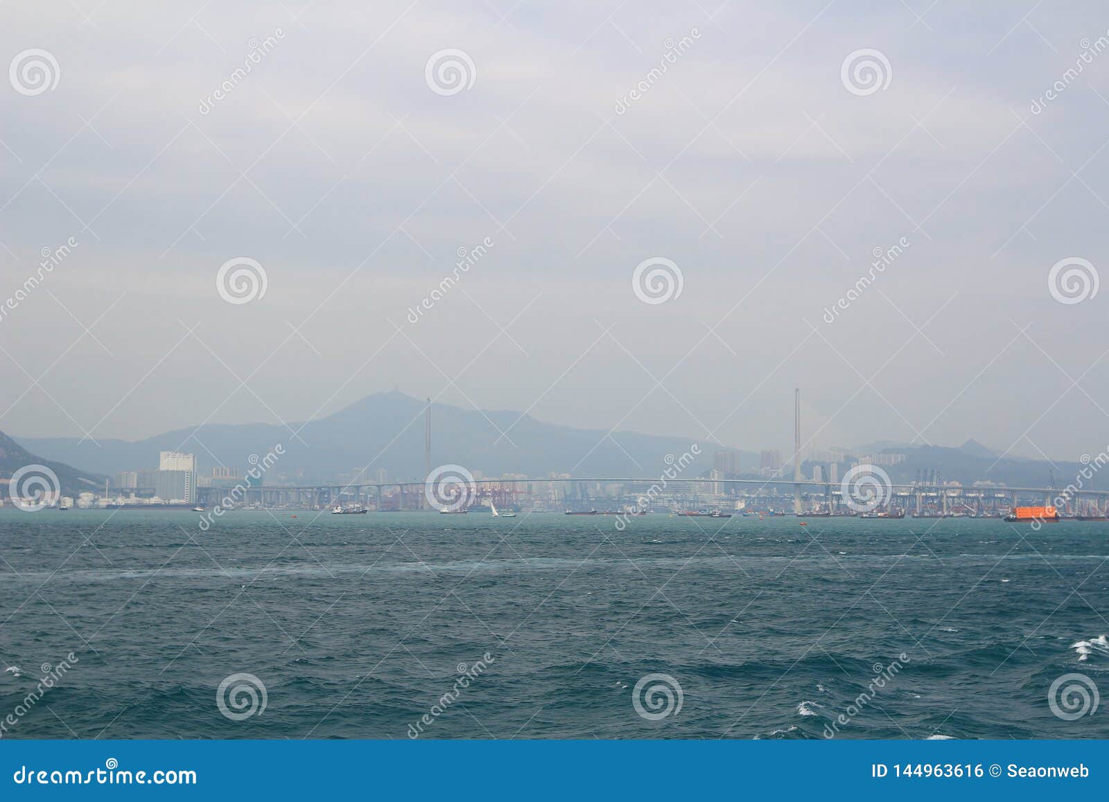 A Lanscape of Hong Kong Harbour Day Time Stock Photo Image of glass