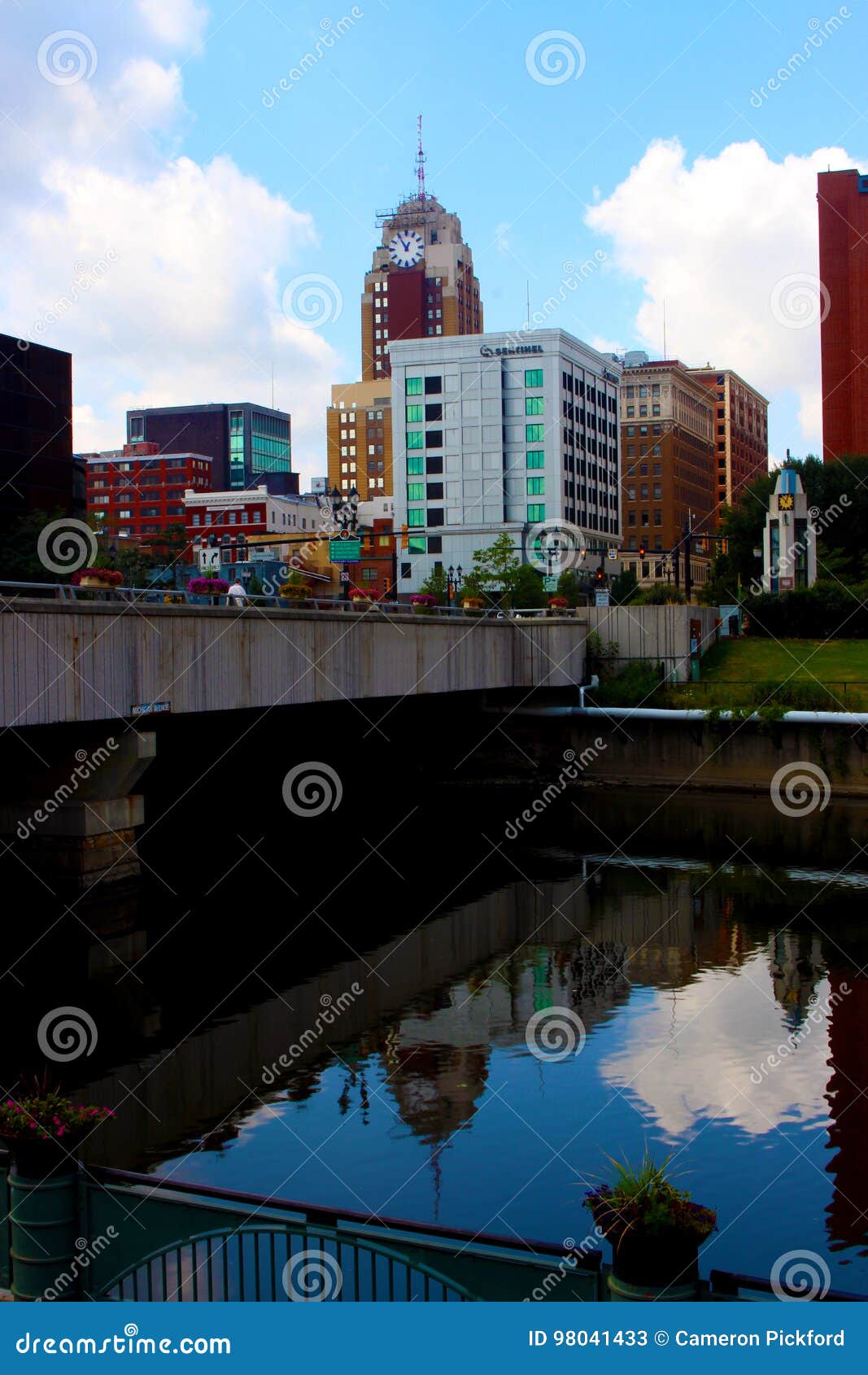 Lansing Skyline on the Grand River Editorial Stock Photo Image of