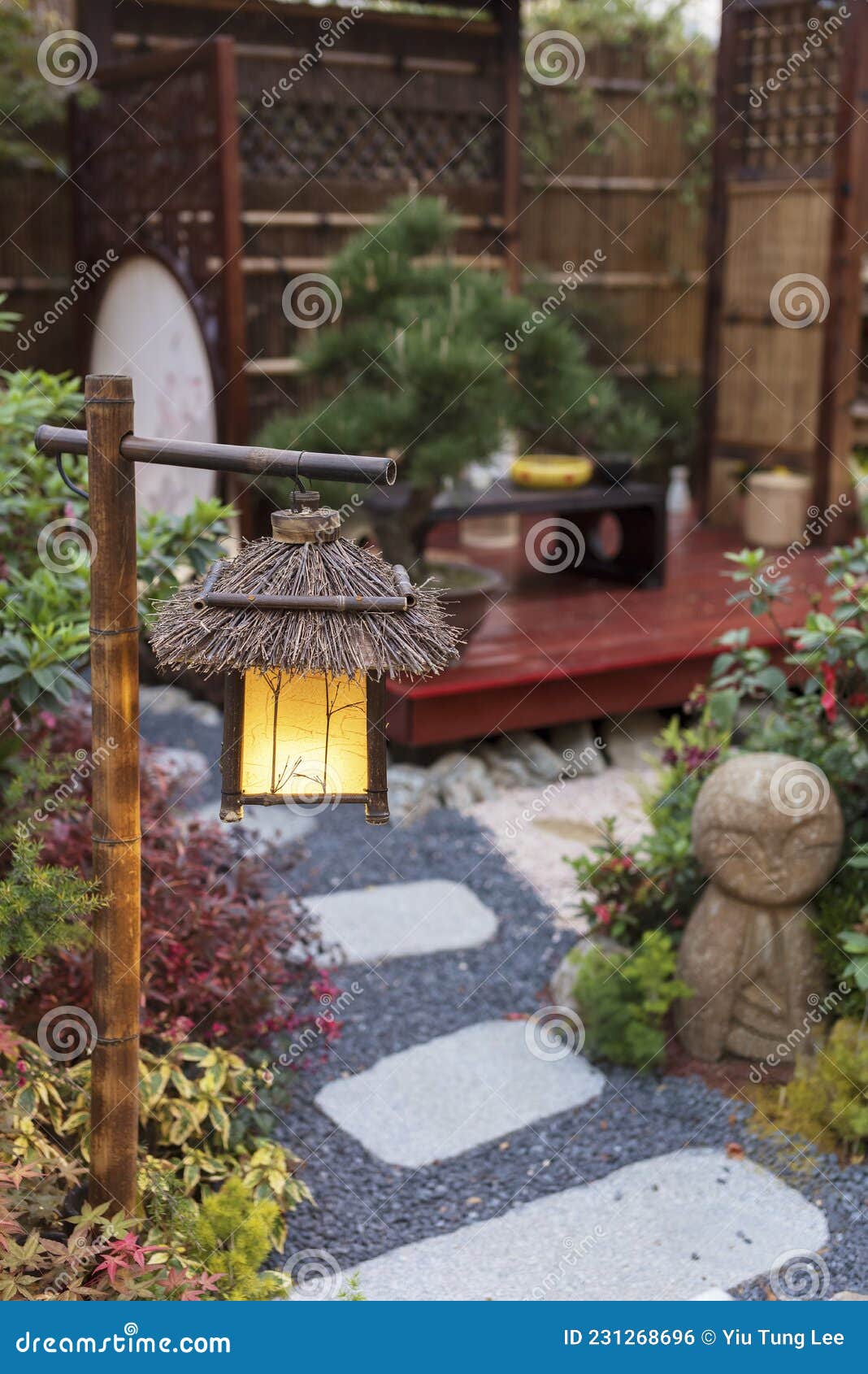 Oriental Japanese Backyard Garden Stock Photo - Image of design, foliage:  231268696, image size:1068x1690