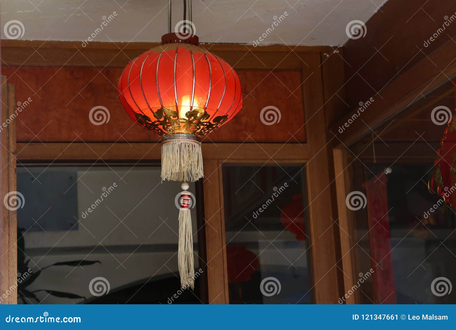 Lantern in a Chinese Restaurant Stock Image Image of design, paper