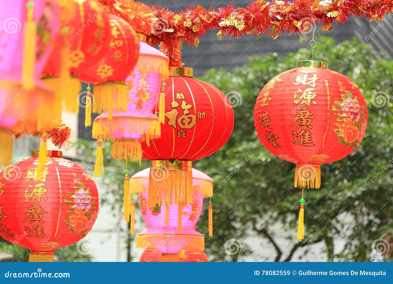 Lantern Decorations for Chinese New Year Stock Image Image of canton