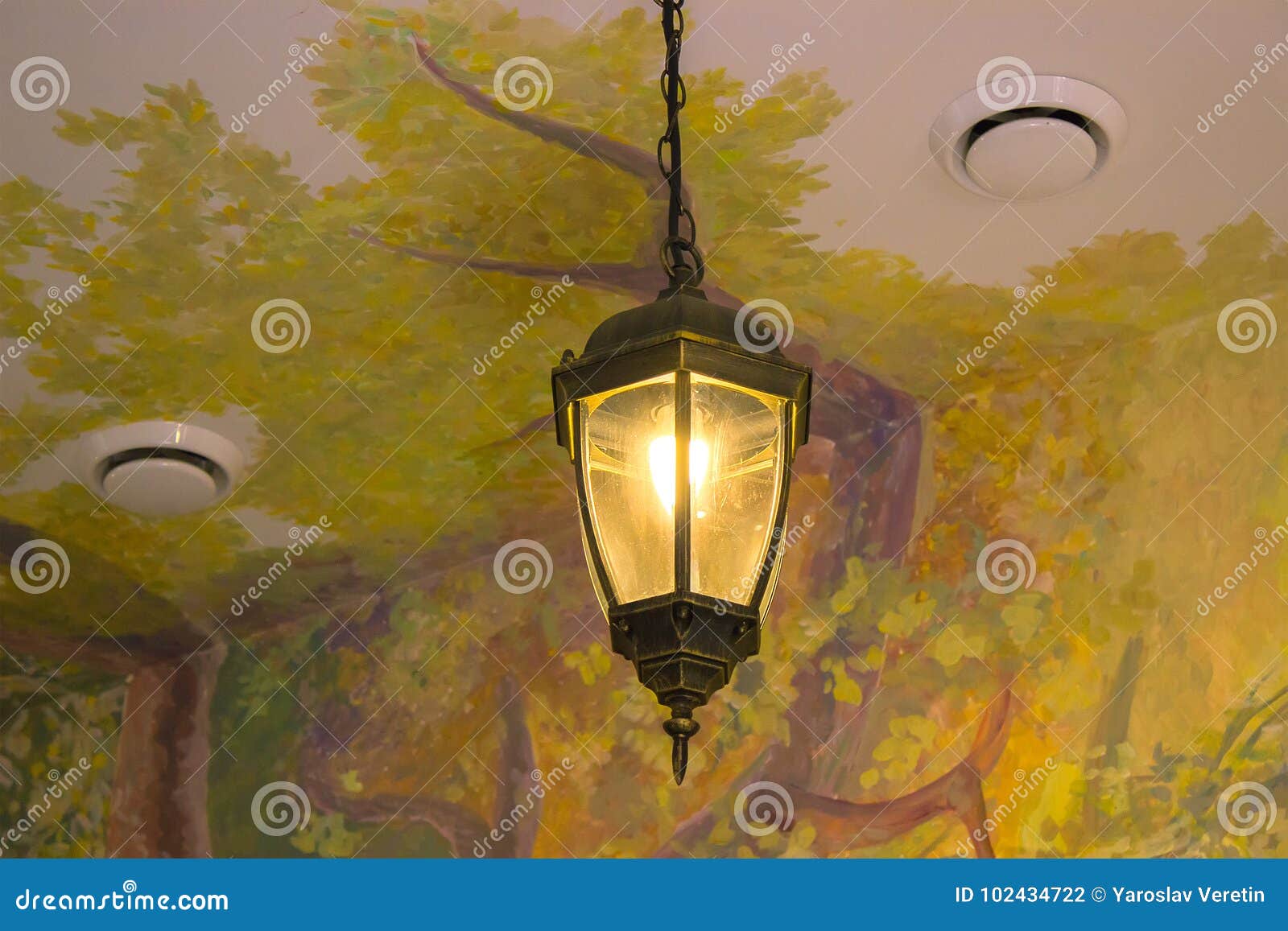 Lantern light on ceiling stock photo. Image of kareem 102434722